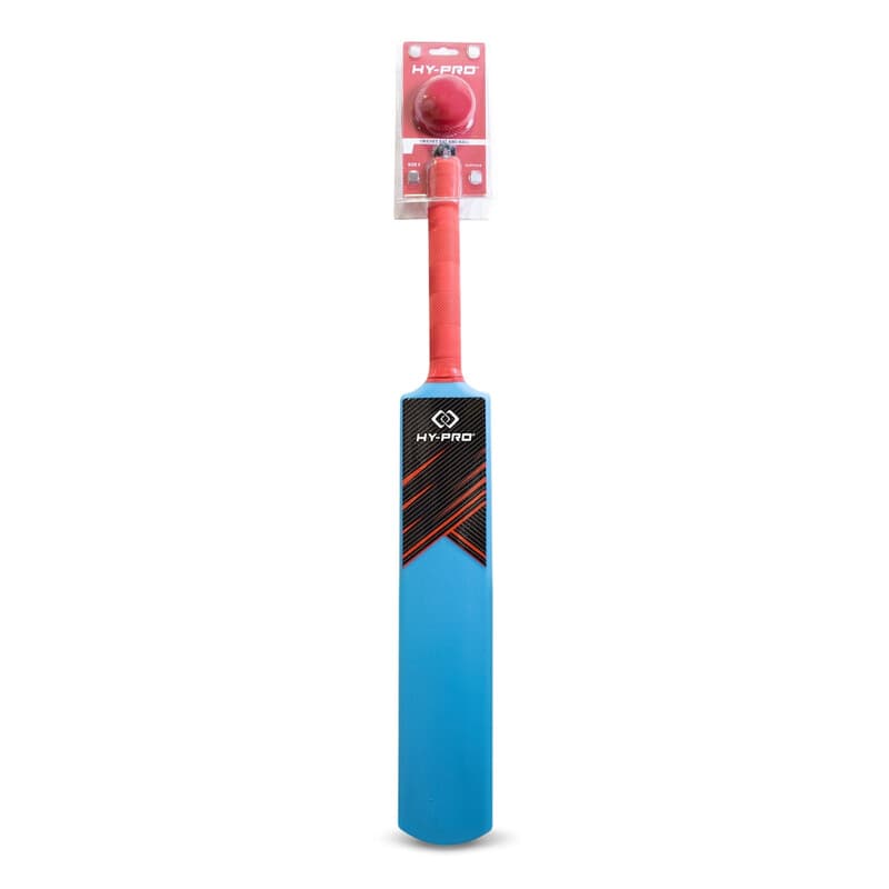 Hy-Pro Cricket Bat & Windball Plastic for Beach & Backyard Blue/Red