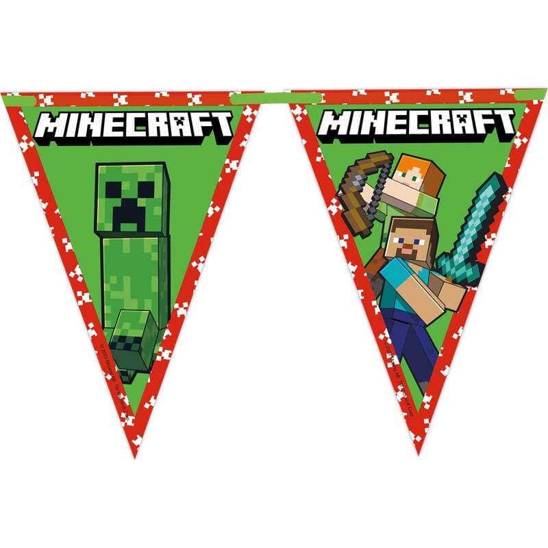 Minecraft Paper Triangle Flag Banner 2.3m