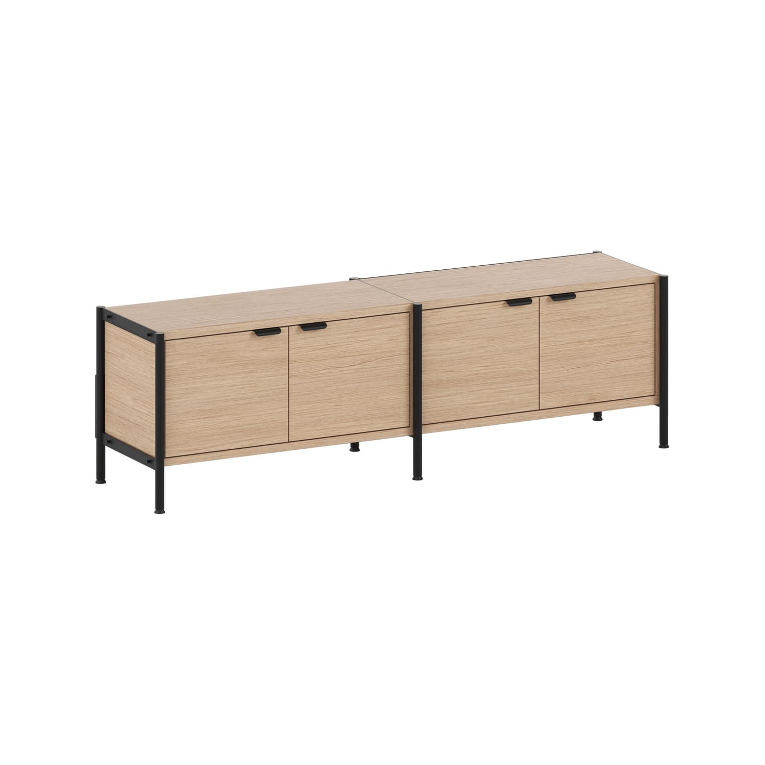TIPTOE - TV unit Unit - Black - Eco-certified wood