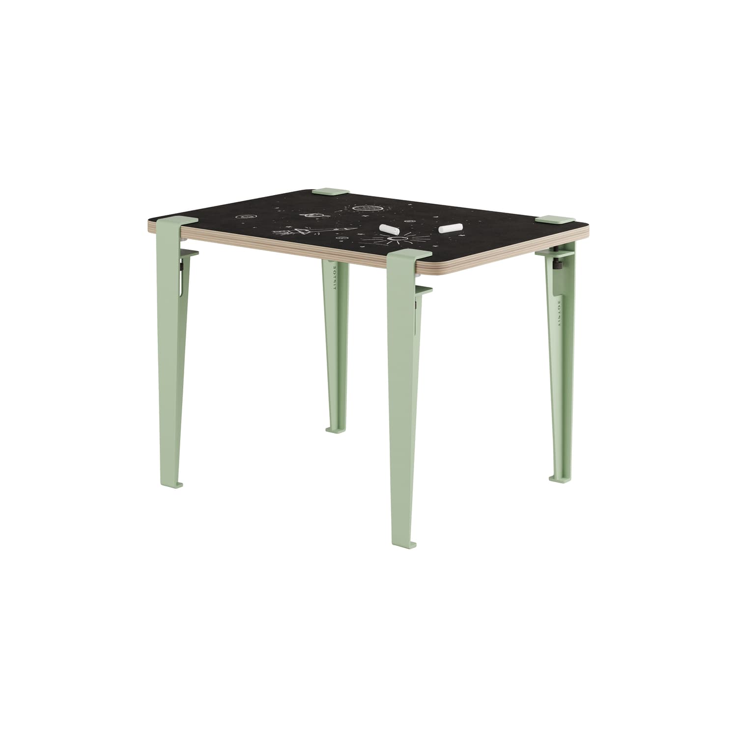 TIPTOE - Children's desk Mini Lou - Green - Powder coated steel