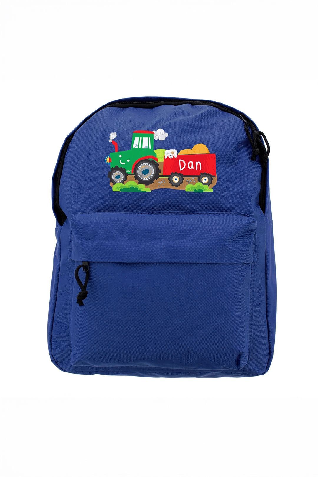 Personalised Memento Company Men's Personalised Tractor Blue Backpack in Navy
