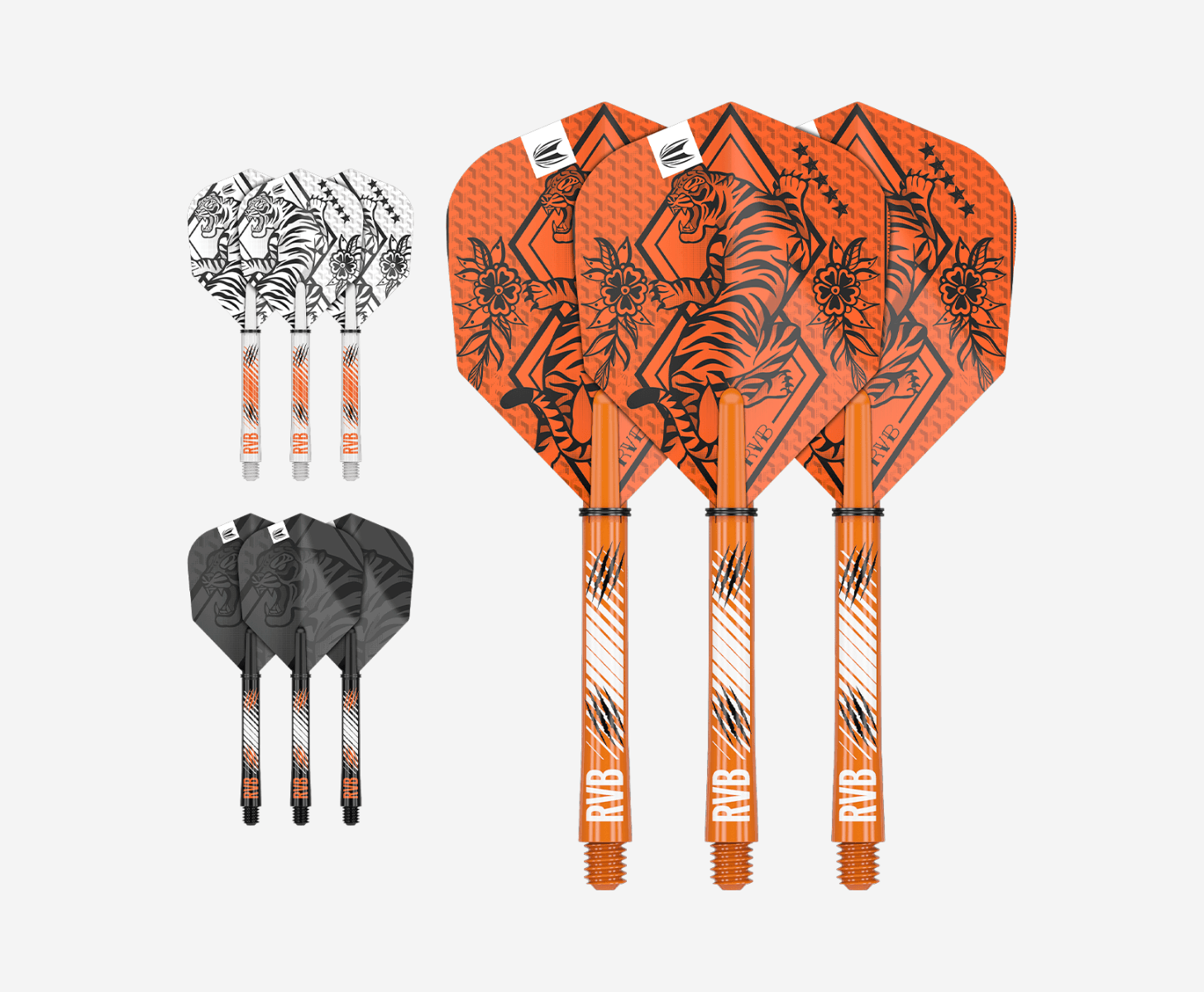 Target Darts Raymond van Barneveld Ink Orange Pro.Ultra No.6 Shape Flights and Medium Shaft