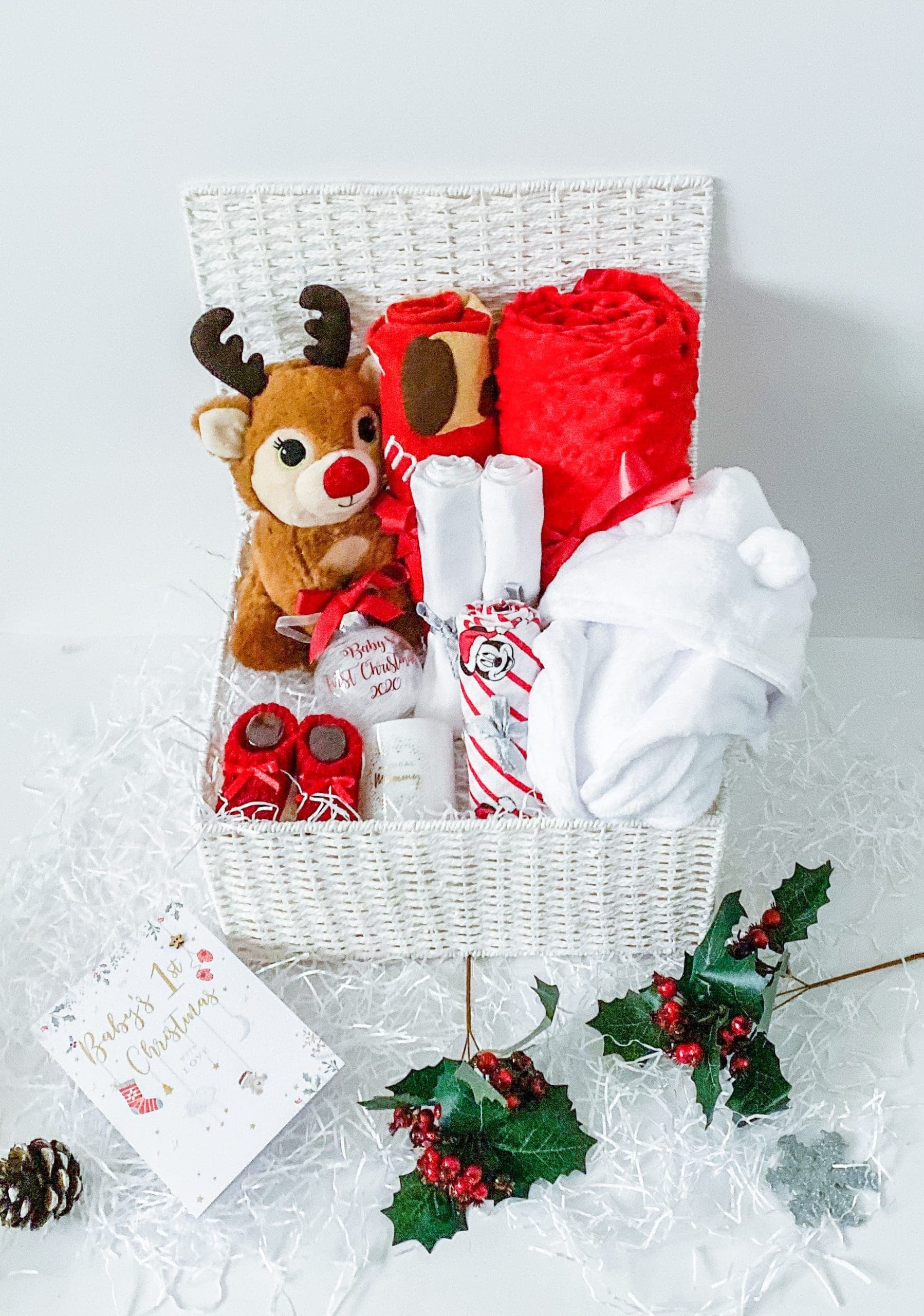 Baby’s First Christmas Gift Hamper Pink bauble